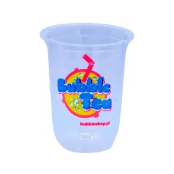 Kubek bezbarwny BUBBLE TEA LOGO 95mm 500ml 50szt
