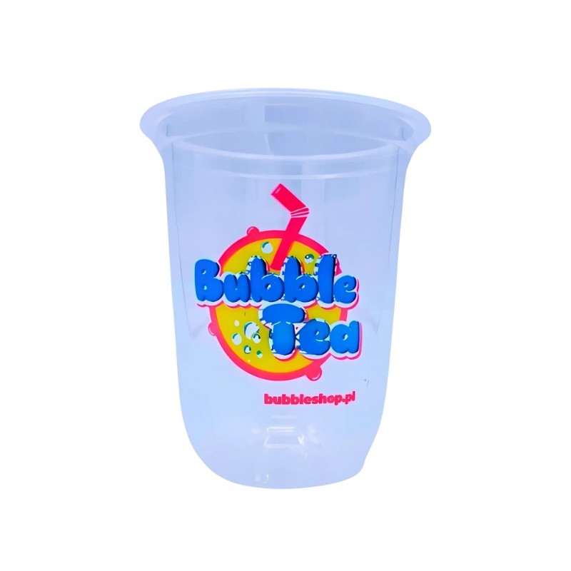 Kubek bezbarwny BUBBLE TEA LOGO 95mm 500ml 50szt